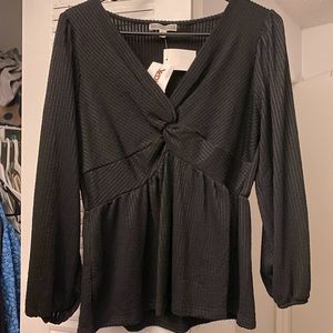 Black, 3/4 sleeve blouse